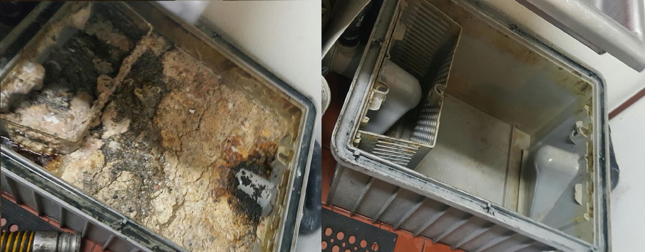 grease trap cleaning service for restaurant pricing can vary based on the condition of the device. Devices that have not been serviced reguarly will have content that can be very difficult to remove and will require more labor cost to get it done.  Grease traps that are in the kitchen are cleaned monthly to prevent any bad build up from grease and food solids. 