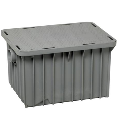 25 gallon grease trap underneath the 3 compartment sink for sale. Replacement of restaurant grease trap